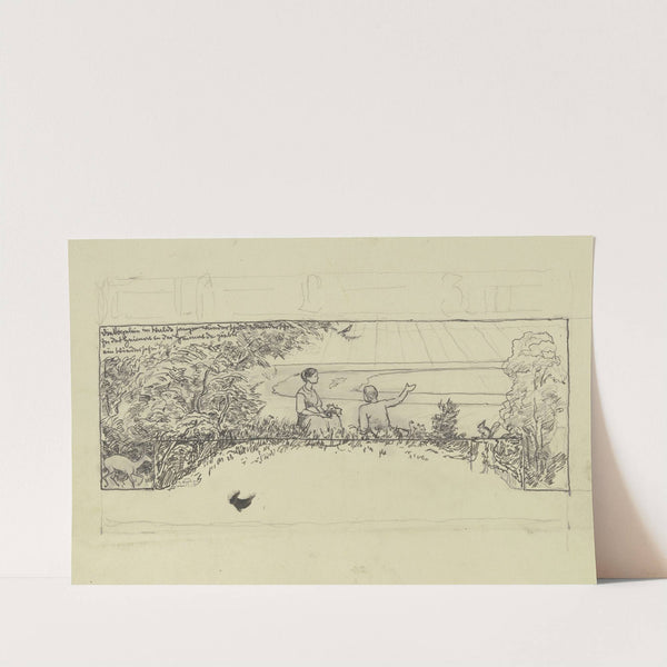 Die Vögelein im Walde (Kopf für eine Kriegszeitung) by Hans Thoma