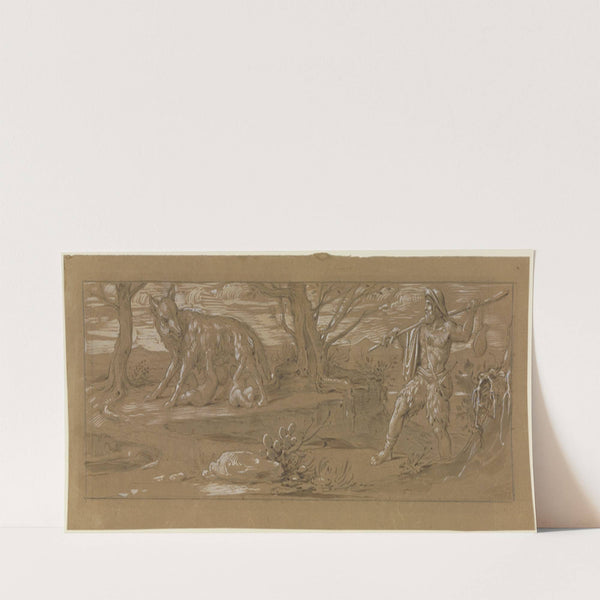 Die Wölfin mit Romulus und Remus (before 1842) by Moritz von Schwind