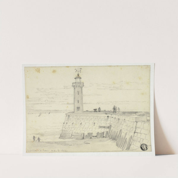 Dieppe, West Pier (1854) by Edward William Cooke