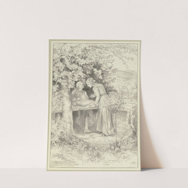 Diether und Irmela im Burggarten by Wilhelm Steinhausen