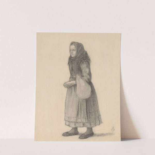 Dievča s batôžkom by Karol Miloslav Lehotský