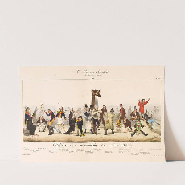 Différentes monomanies des aliénés politiques (1832) by Honoré Daumier