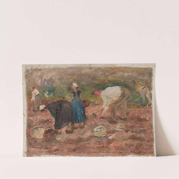 Digging potatoes by Tadeusz Makowski
