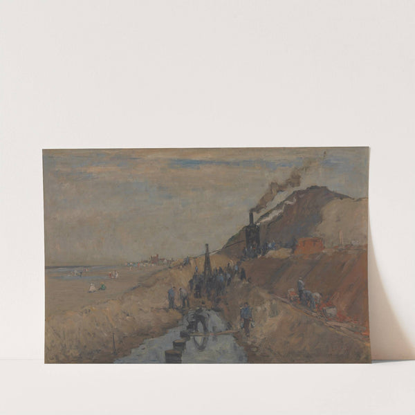 Dike Building on the Beach at Knokke by Richard Baseleer