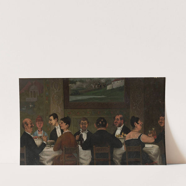 Dinner party at a wealthy Jewish house in Kraków (c. 1880) by Józef Wincenty Kruszewski