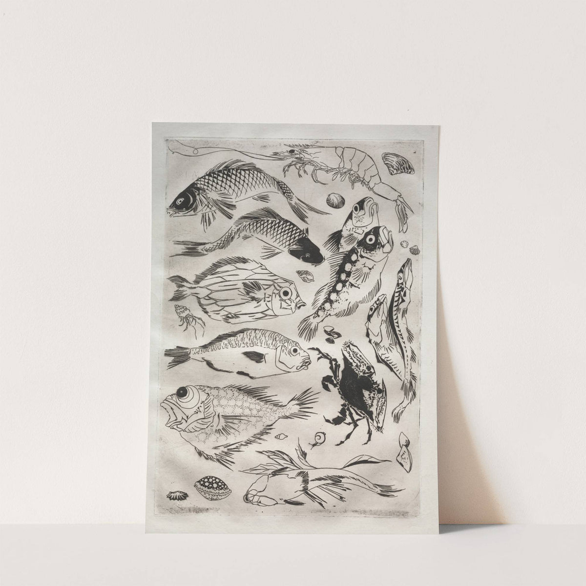 Dinner Service (Rousseau service); Fish (no. 24) (1866) by Félix Bracquemond