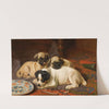 Dinner, Two Pugs And A Terrier by Horatio Henry Couldery