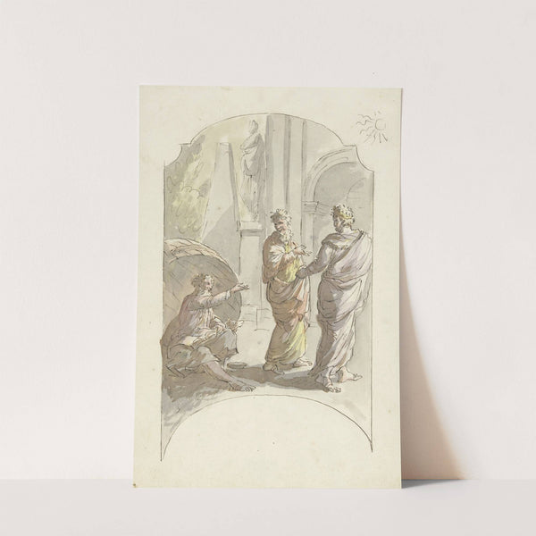 Diogenes vraagt Alexander niet in zijn licht te staan by Elias van Nijmegen