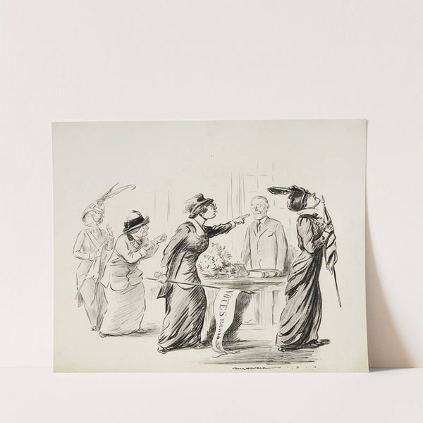 Diplomacy. Making Friends with President Wilson (1914) by William Henry Walker