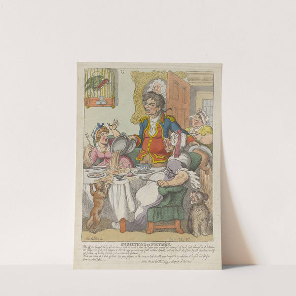 Directions to footmen (1807) by Thomas Rowlandson