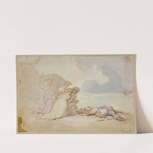 Discovery of the drowned sailor by Thomas Rowlandson