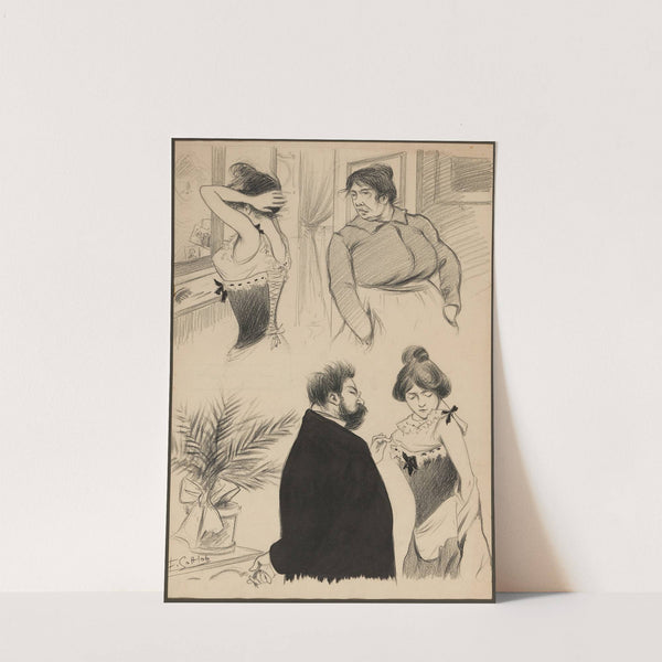 Discussions en intérieur by Fernand Louis Gottlob