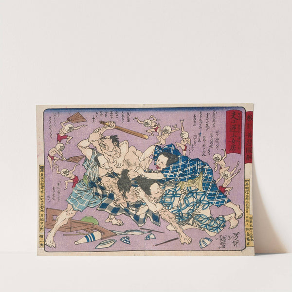 Disobedient Wife and others from Moral Lessons of Good and Evil by Tsukioka Yoshitoshi