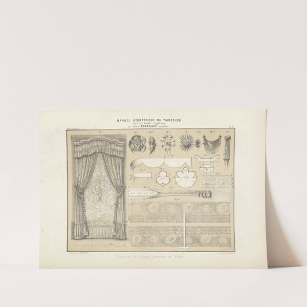 Disposition de diverses garnitures de rideaux. by Jules Verdellet