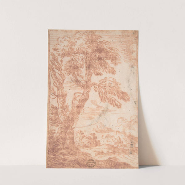 Distant Landscape with Tree in Foreground by Aureliano Milani