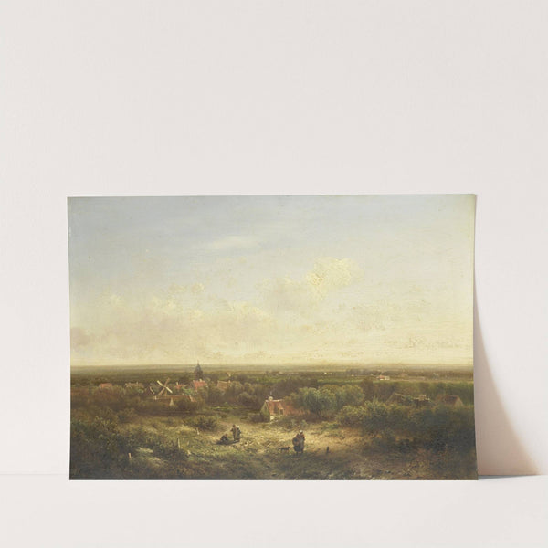 Distant View with a Village by Pieter Lodewijk Francisco Kluyver