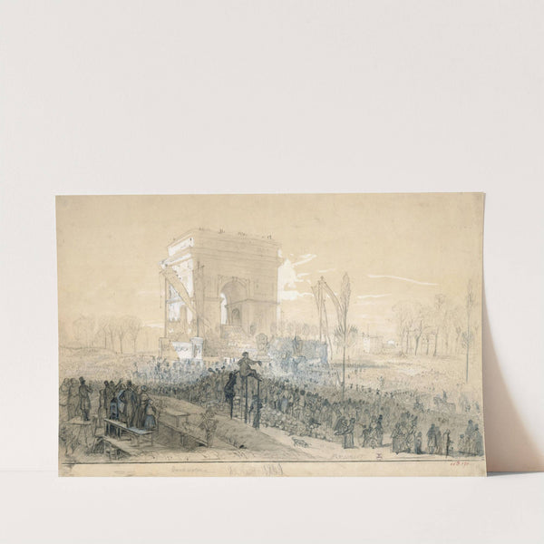 Distribution de drapeaux à l'arc de Triomphe, le 21 avril 1848 by Constant-Joseph Brochart