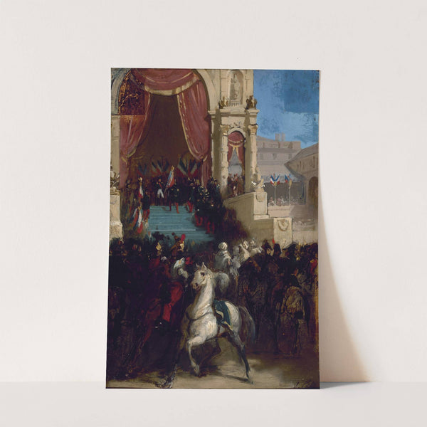 Distribution des aigles et la bénédiction des drapeaux, le 10 mai 1852, au Champ-de-Mars by Isidore Pils