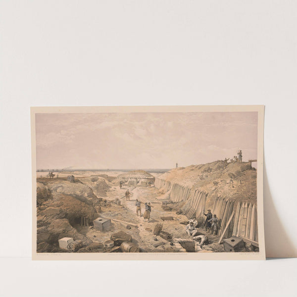 Ditch of the Bastion du Mât (1855) by William Simpson