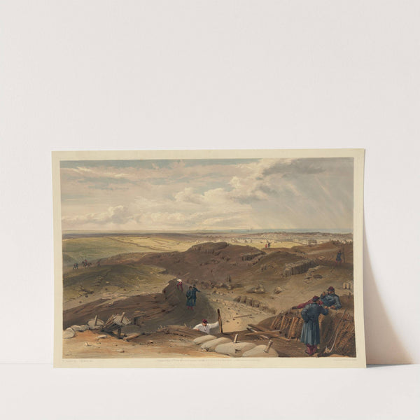 Ditch of the Malakoff, battery gervais and rear of the redan (1855) by William Simpson