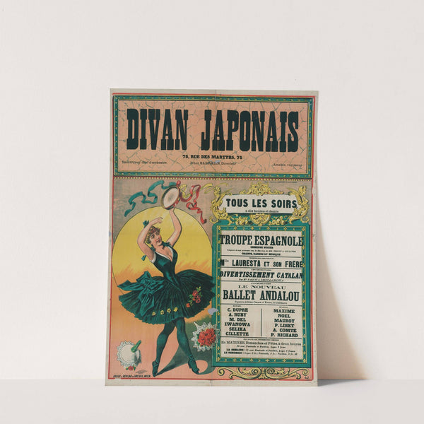 Divan Japonais 75, Rue Des Martyrs, 75 Demarquoy, Chef D’orchestre Jehan Sarrazin (1880-1890) by Imp. J. Weiner