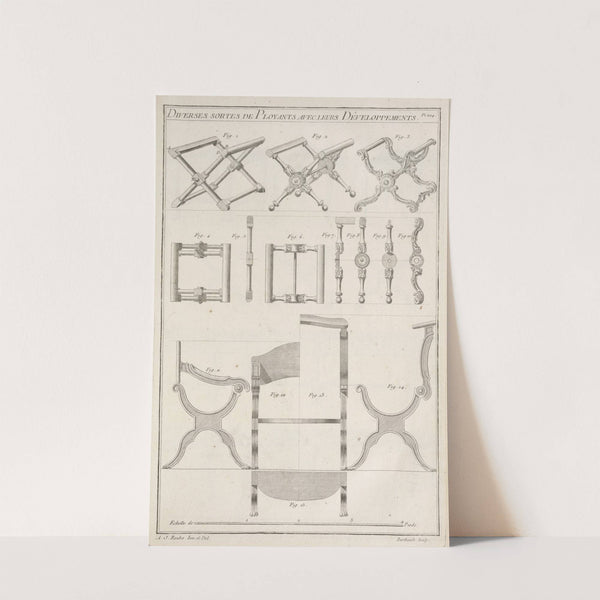 Diverses sortes de ployants avec leurs développements. (1769-1774) by André Jacob Roubo