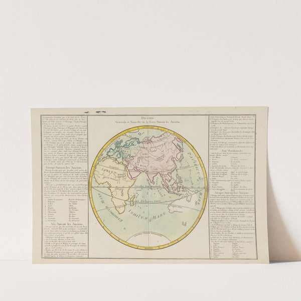 Division. Générale et Naturelle de la terre, Suivant les Anciens (1793) by Claude Buy de Mornas