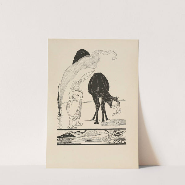 Djinn guiding the magic with his magic fan by Rudyard Kipling
