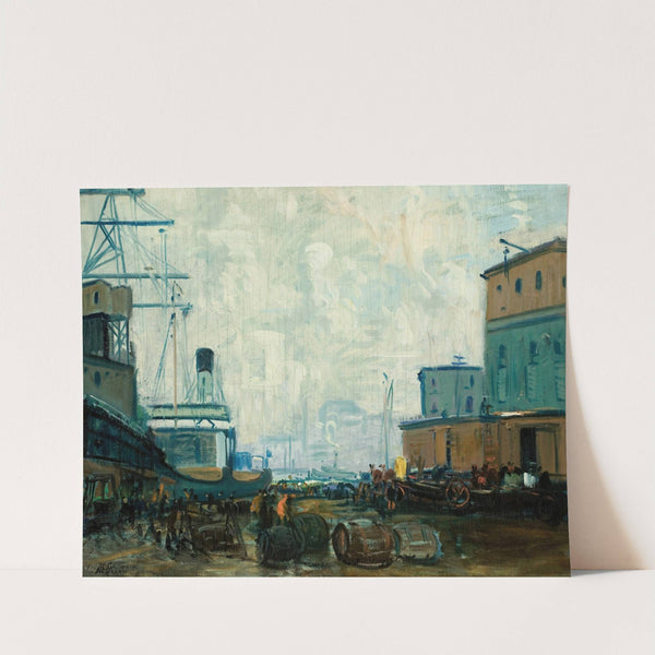 Dock Scene, Boston by Arthur Clifton Goodwin