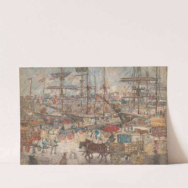 Docks,East Boston (1900-1904) by Maurice Prendergast