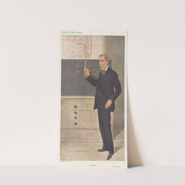 Doctors and Scientists. ‘Chemistry’. Sir William Ramsay. 2 December 1908 (1908) by Leslie Matthew Ward