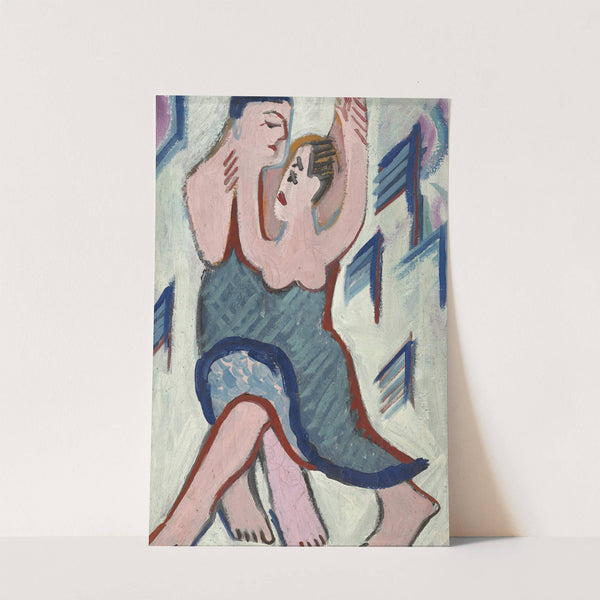 Dodo and an Older Woman Reclining before a Mirror by Ernst Ludwig Kirchner