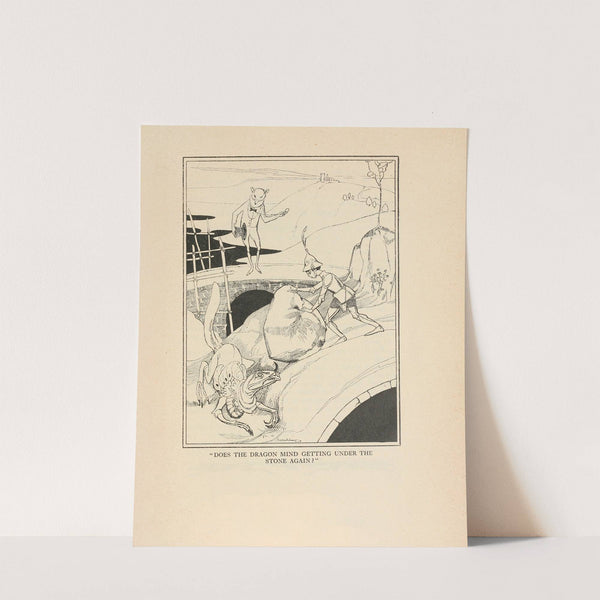 'Does the dragon mind getting under the stone again' by Jean de Bosschère