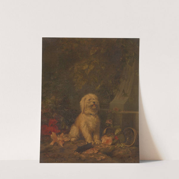Dog with a dead mole by Louis-Eugène Lambert