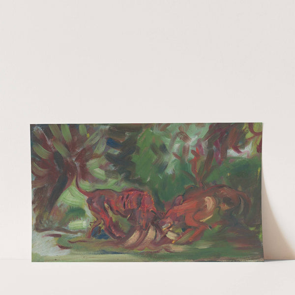 Dogs Fighting (1940–1944) by Arnold Peter Weisz-Kubínčan