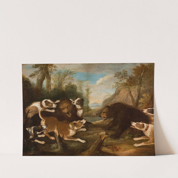 Dogs Fighting with Bears by Joseph Anton Harzath