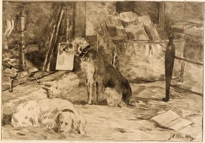 Dogs on the Hearth no. 1 (1887)