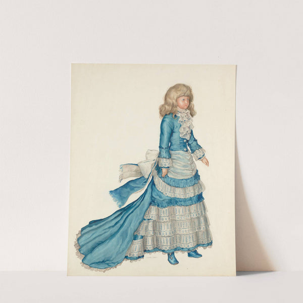 Doll in Blue Dress by Lillian Causey