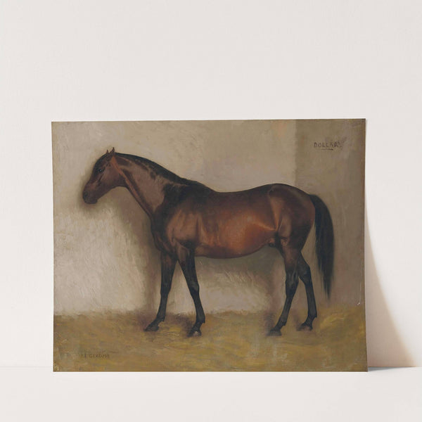 Dollar, a Bay Hunter in a loose Box by Jean-Léon Gérôme