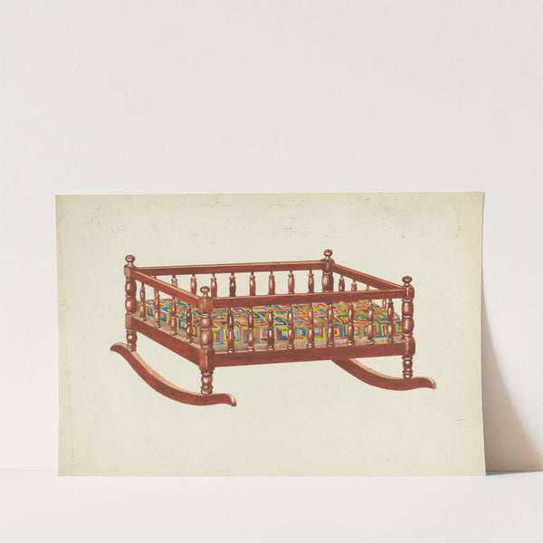 Doll's Cradle and Quilt by Margaret Linsley