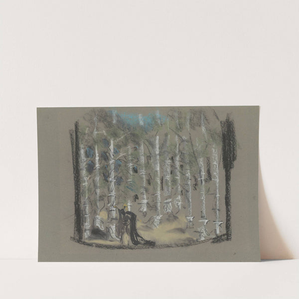 Dom Juan – maquette de décor – acte III, jardin (1947) by Christian Bérard