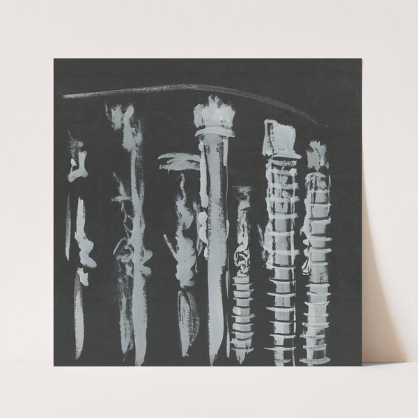 Dom Juan – maquette de décor – acte III, le tombeau du Commandeur, vue générale et cinq détails (1947) by Christian Bérard