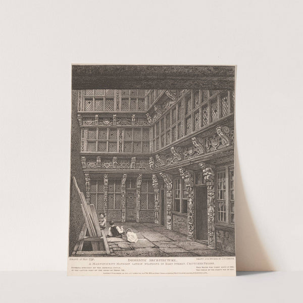 Domestic Architecture, A Magnificent Mansion Lately Standing in Hart Street, Crutched Friars (1812) by John Thomas Smith