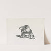 Domestic cat on a stool playing with three kittens (1820-1860) by Gottfried Mind