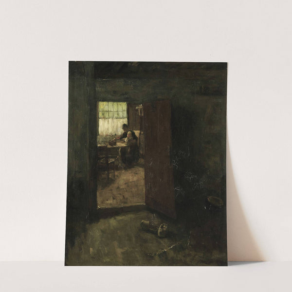 Domestic Interior with Country Woman and Child by Jacob Simon Hendrik Kever