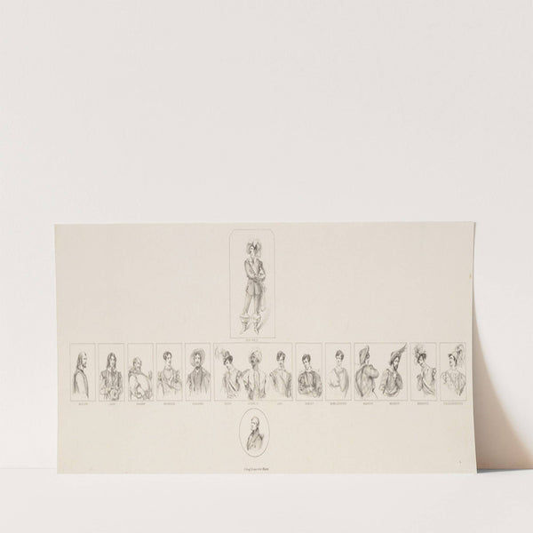 Don Felix, Shylock, Leon, Falstaff (1840) by Richard James Lane