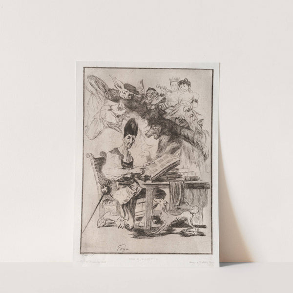 Don Quichote, after Goya (1860) by Félix Bracquemond