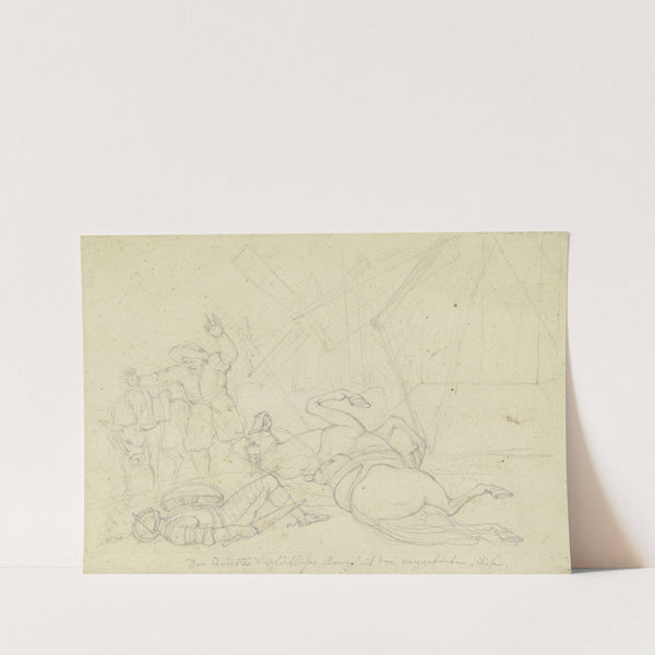 Don Quijotes unglücklicher Kampf mit den verzauberten Riesen, ca. 1808 by Franz Pforr