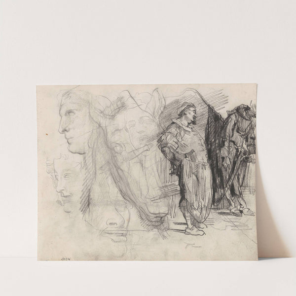 Don Quixote and Horse Head by James Ensor