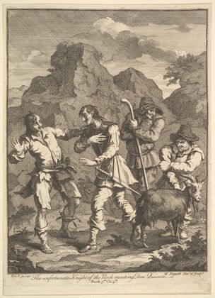 Don Quixote and the Knight of the Rock (1756)